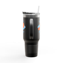 Load image into Gallery viewer, Insulated Travel Mug, Black Cat Magic Orange Cat PSL
