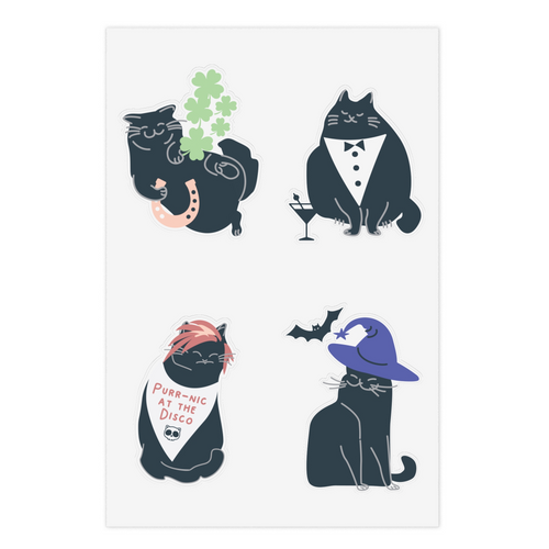 Black Cat Stickers