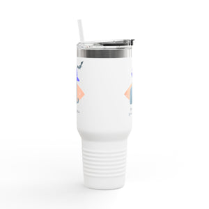 Insulated Travel Mug, Black Cat Magic Orange Cat PSL